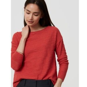 Loft Red Long Sleeve Sweater